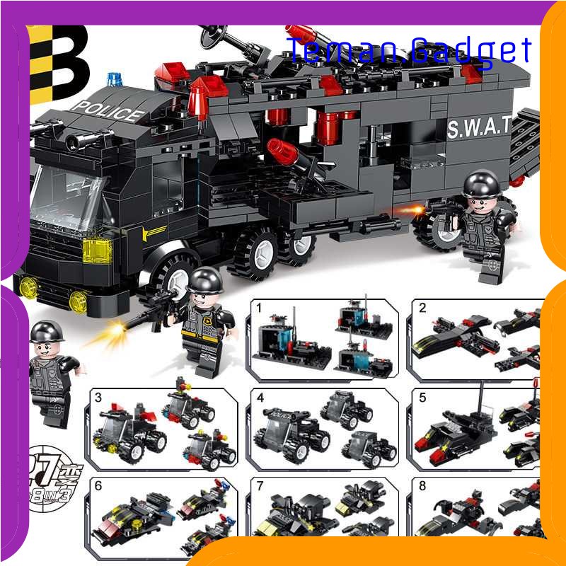 TG-MAN LELEBROTHER Building Blocks Mobil Military Police Car 550PCS - C035