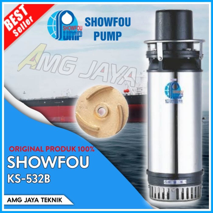 Pompa Air Celup Stainless Steel 6inch 5HP Pompa Banjir Showfou KS-532B