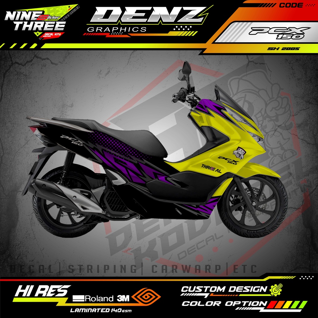 DECAL STICKER HONDA PCX 150 160 FREE FULL COSTUM FULL BODY MOTOR MD04