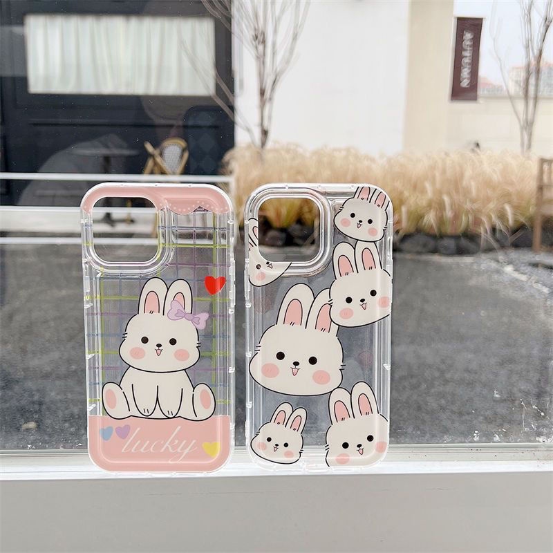 Soft Case Silikon TPU Transparan Motif Kelinci Untuk IPhone 14 13 12 11 Pro XS MAX 6S 7 8 6 Plus X XR