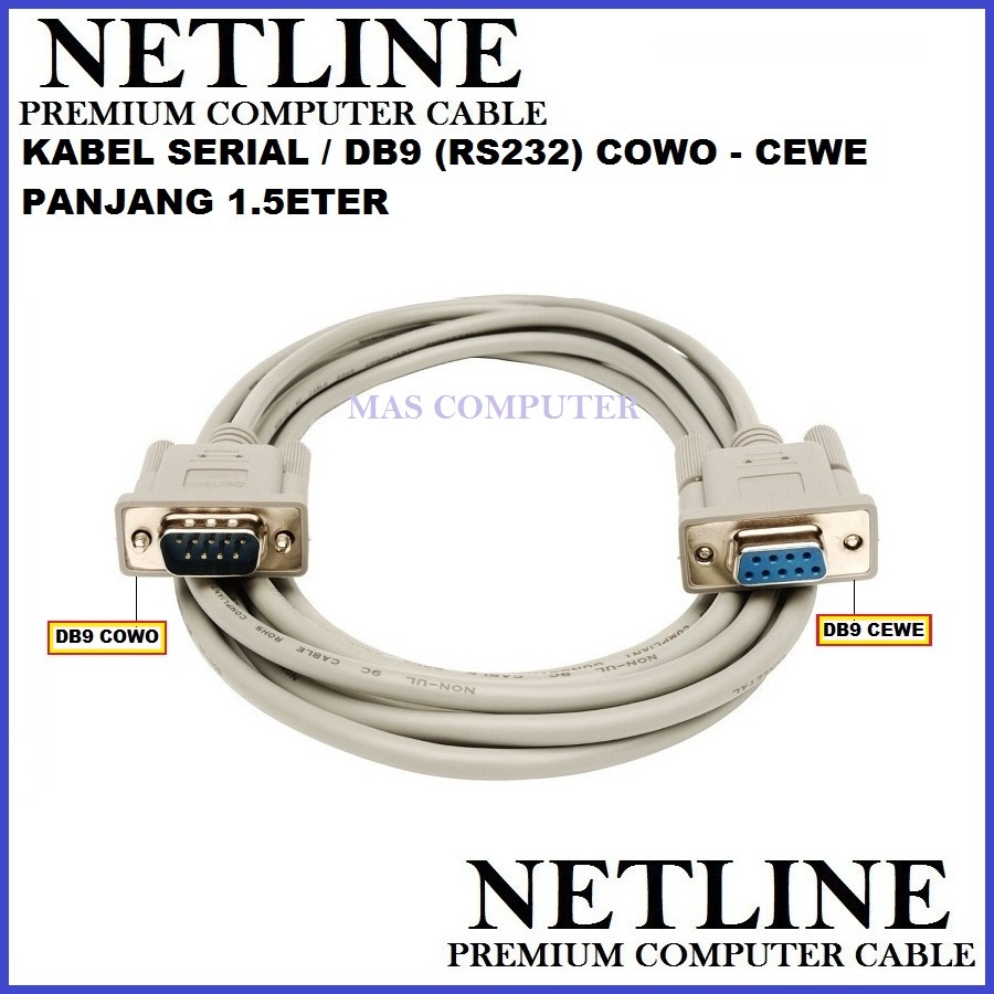 Jual Netline Kabel Extension Serial Panjang Meter Kabel Rs To Rs Kabel Db To Db