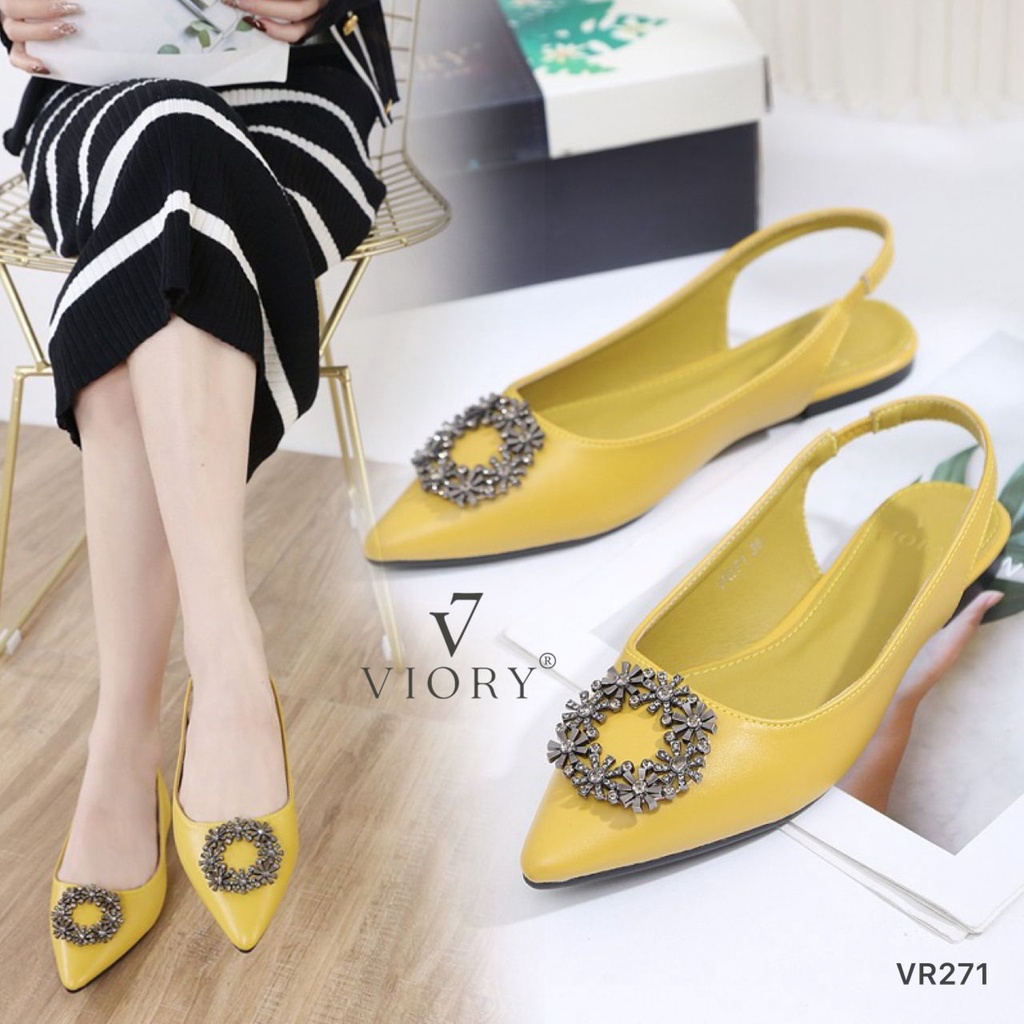 VIORY Slingback Flat Shoes #VR271 ORIGINAL