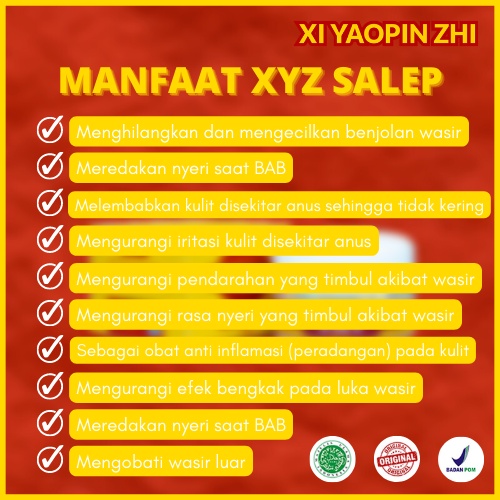 XI YAOPIN ZHI Krim Salep Untuk Mengobati Benjolan Wasir Ambeyen Tanpa Operasi Cepat Aman 100% Original