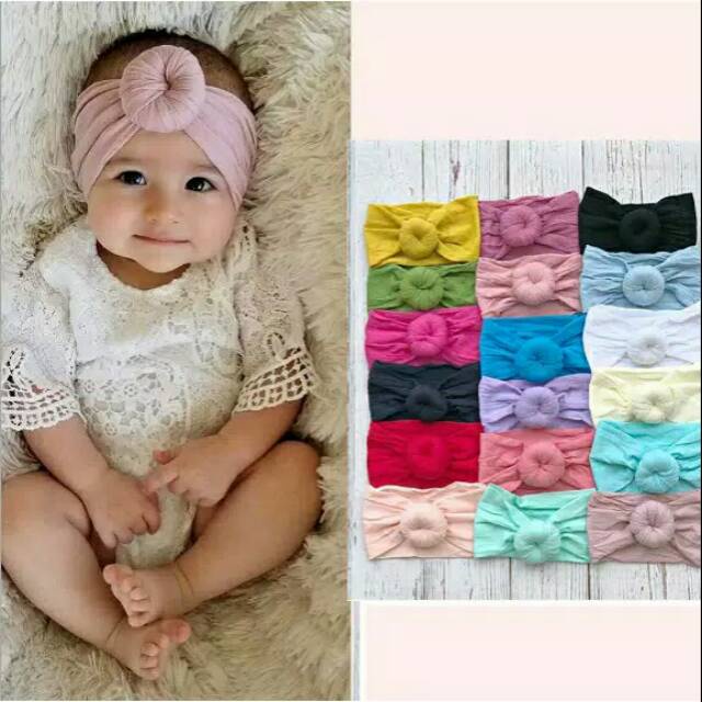 Bandana donat bayi perempuan usia 0-3 tahun lucuu