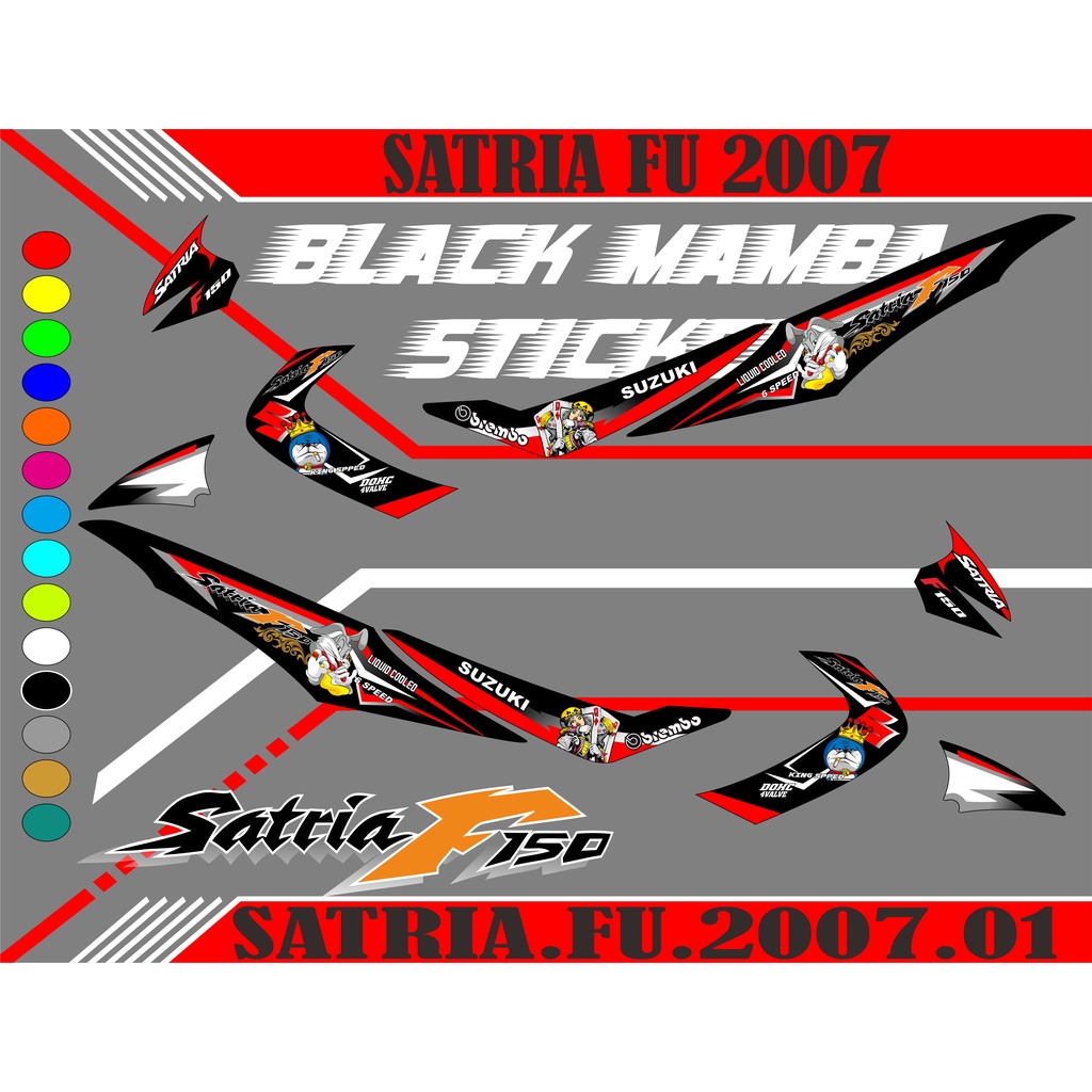 STRIPING STICKER SATRIA FU 2007 STIKER SATRIA FU 2007 STICKER LIS LIST SUZUKI SATRIA FU 2007 CODE 01