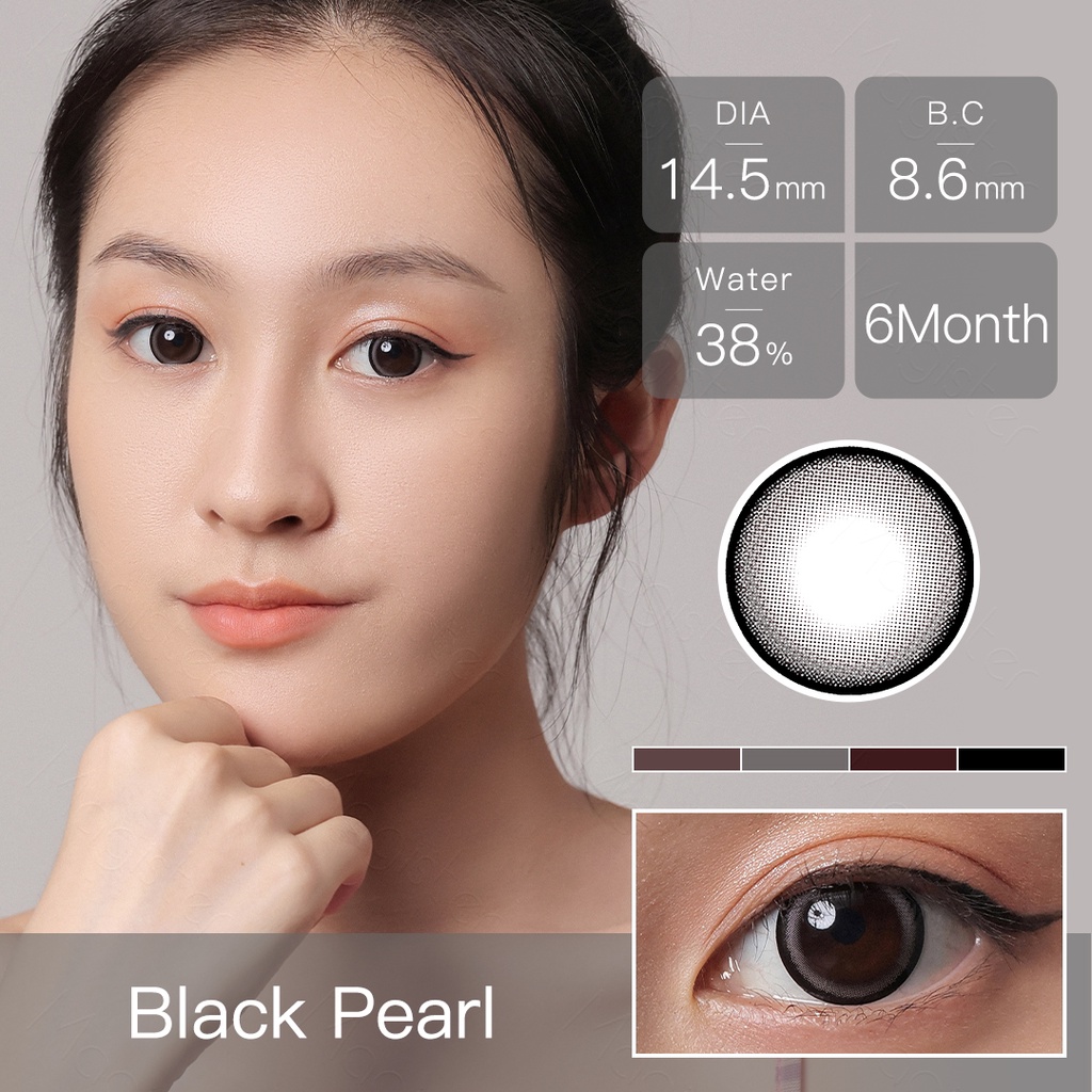 FreshKon 1 Pasang Softlens Minus 14mm Desire  II Lensa Mata Kadar Air 38% Softlens Grey Softlens Brown