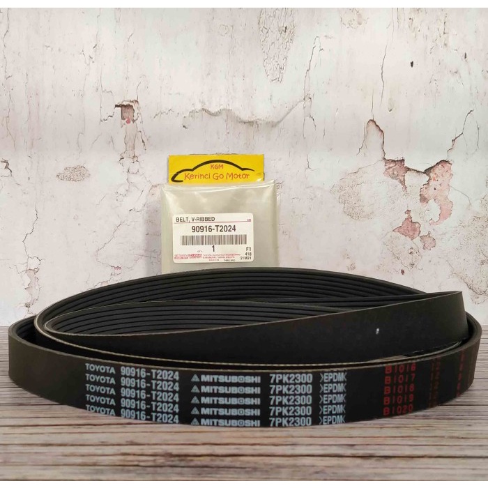 VAN BELT 7PK 2300 ASLI 90916-T2024 TALI KIPAS INOVA INNOVA BENSIN