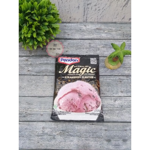 Pondan Ice Cream Strawberry Sachet 75gr / Serbuk Es Krim Instant