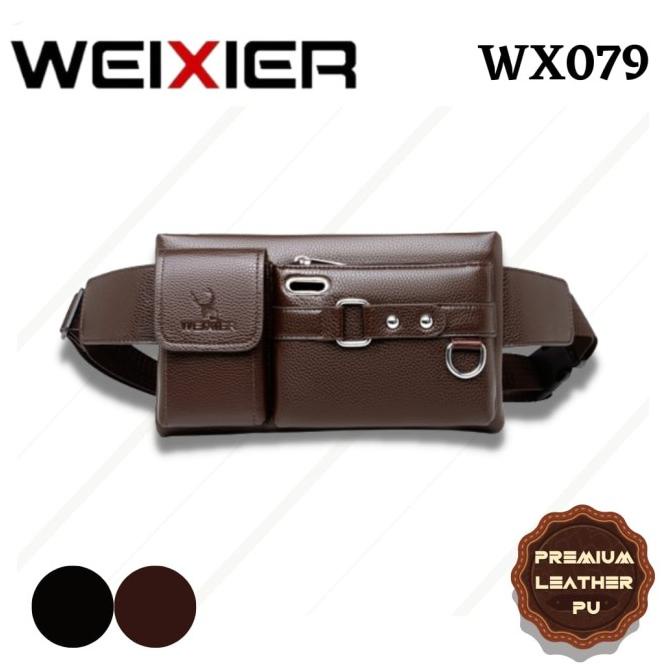 Wx079 - Weixier Tas Selempang Kulit Distro Pria Import Slempang Cowok