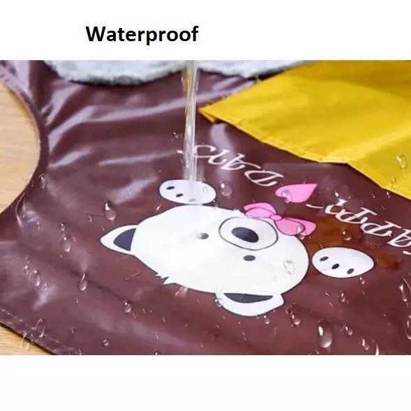 LM-0079 Celemek Masak Dapur Oxford Cloth Apron Masak Tahan Air &amp; Minyak BAHAN TEBAL - Motif Bear