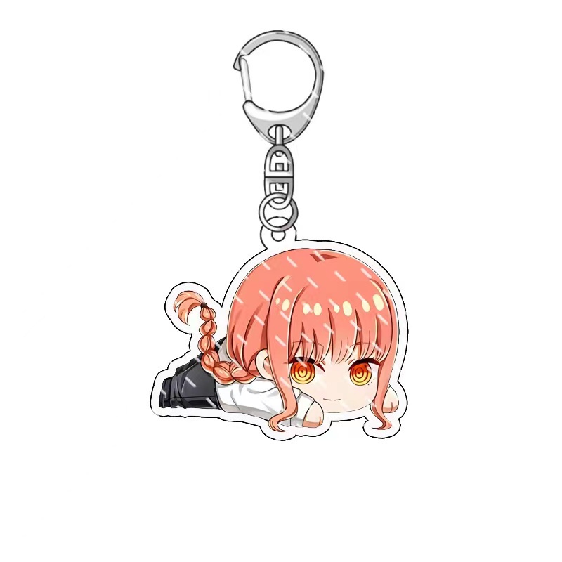 Anime Chainsaw Man Gantungan Kunci Bentuk Boneka Anime Power pochita keychain Makima Bahan PVC Untuk Koleksi