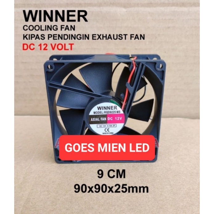 FAN DC 12 VOLT 9CM WINNER 90x90x25mm