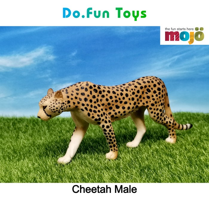 Male Cheetah Animal Figure / Miniatur Binatang Citah Jantan by MOJO