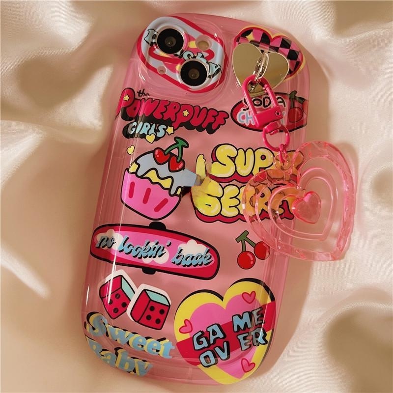 Case Desain Graffiti Hati Bahan Jelly Untuk IPhone 12 13 14 11 Pro Max Vvrt