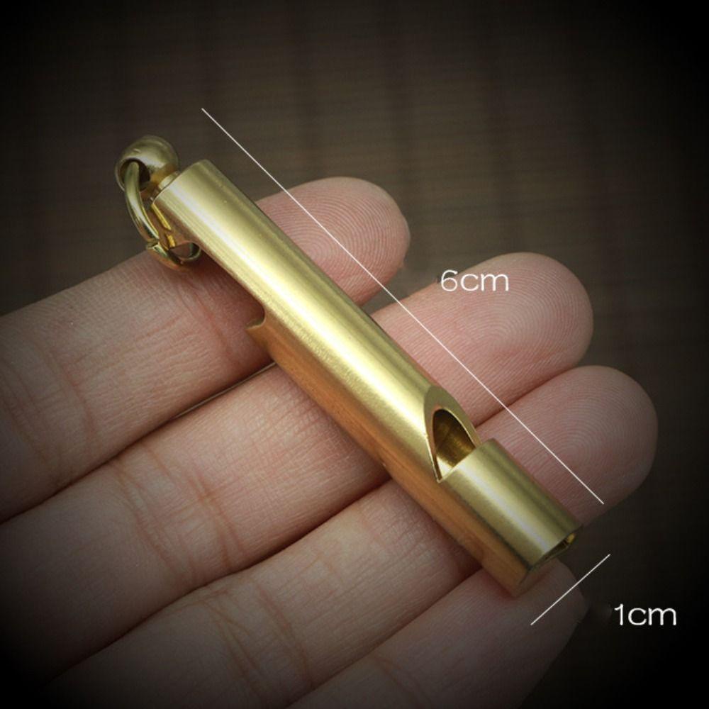 Lanfy Peluit Kuningan 1pc Perlengkapan Retro Wasit Waterproof Pendant Pocket Tools Alat EDC Kuningan Murni Referee Whisle