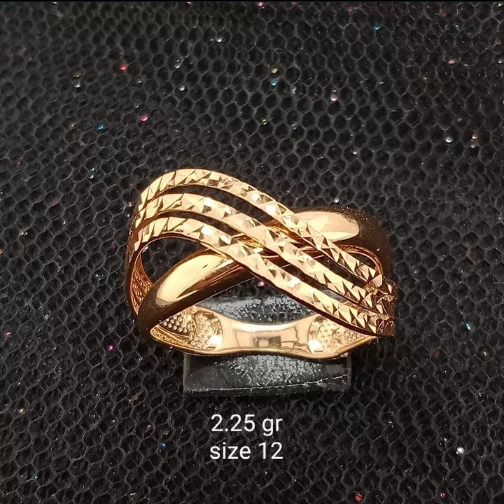 Cincin emas 17K - 2.25 gr kadar 750 - 3889