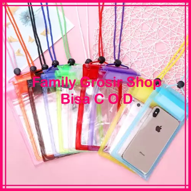 Sarung HP Waterproof Pelindung Handphone Anti Air, Triple Seal + Velcro