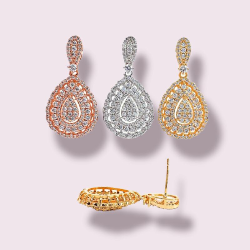 Anting Air mata Replika Berlian - Vier High Premium Jewellery