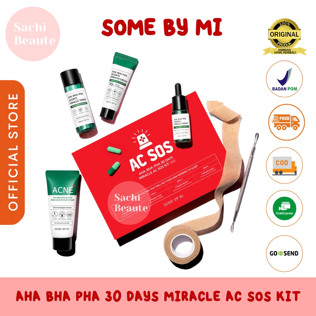 SOME BY MI Aha Bha Pha 30 Days Miracle AC SOS Kit Menenangkan Kulit Wajah