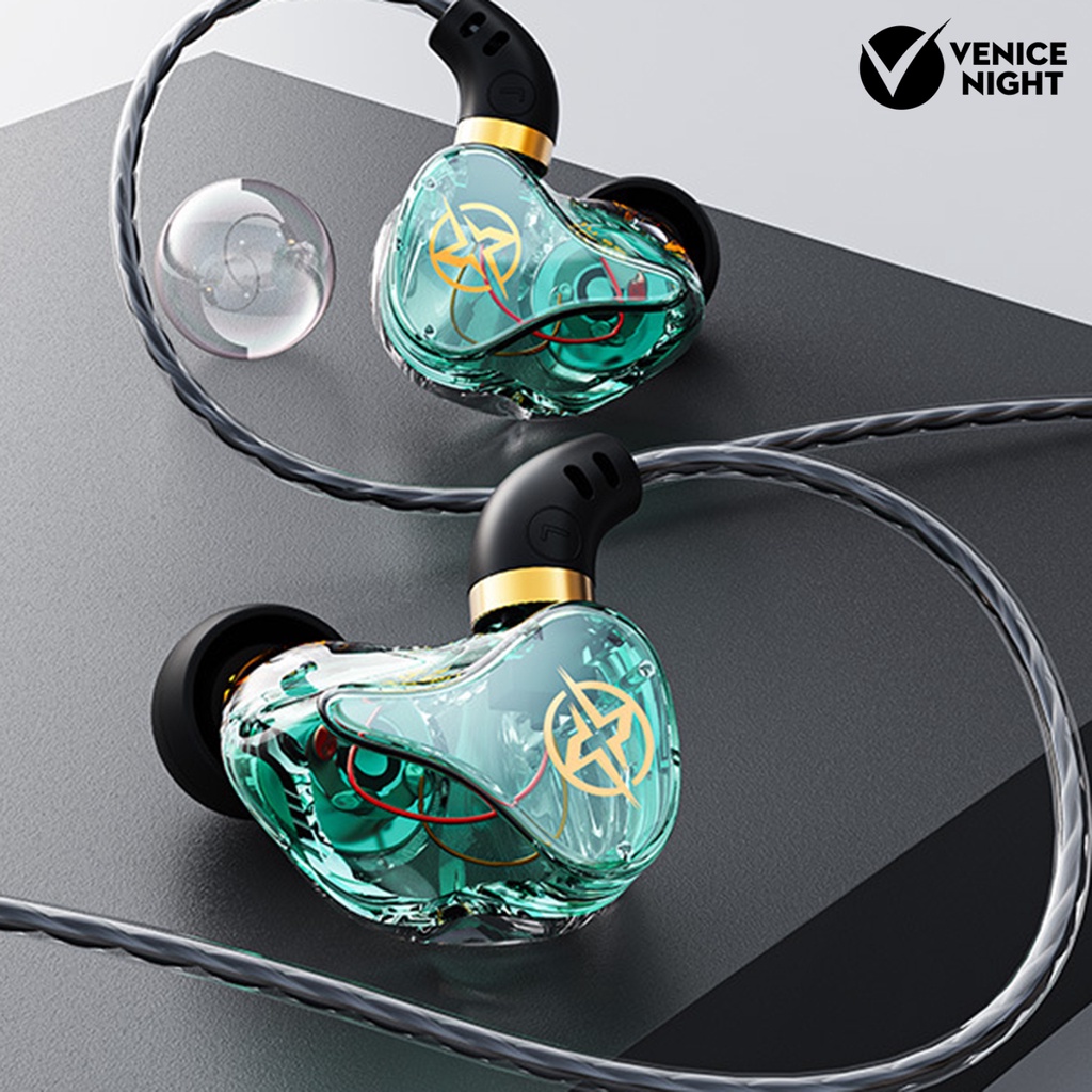 (VNEP) (Berkabel) TM02 Earphone In-Ear Stereo Headset Headphone Pengurang Kebisingan Jernih untuk Musik