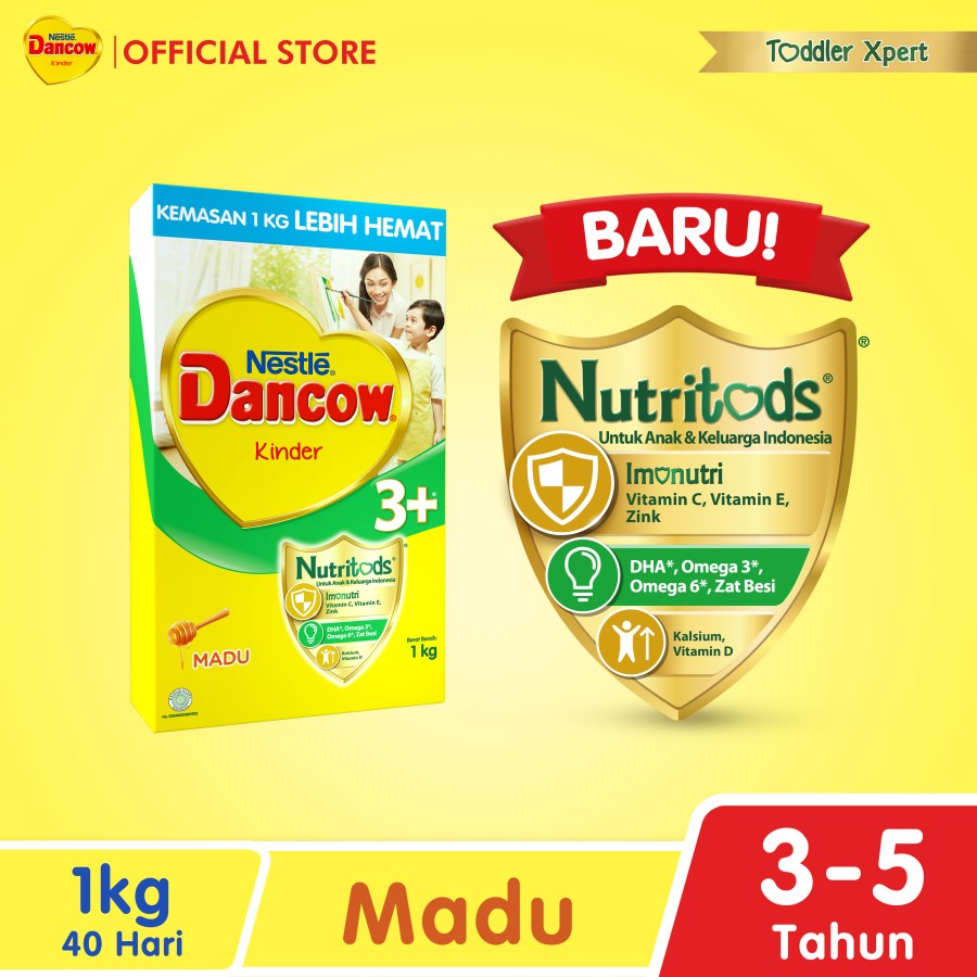 DANCOW 1+ 3+ Madu / Vanila Susu Anak 1-3 Tahun Box 1Kg