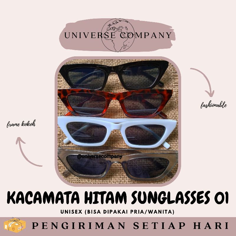 [UC] KACAMATA HITAM SUNGLASSES 01 / KACAMATA FASHION / KACAMATA PRIA WANITA