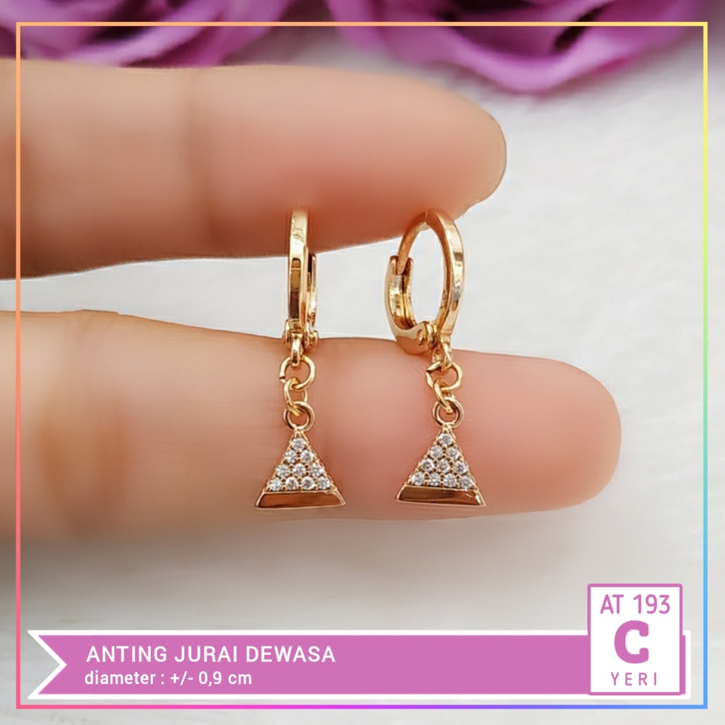 Anting xuping anting dewasa jurai premium ori xuping bulan sabit permata lapis emas gold AT 193