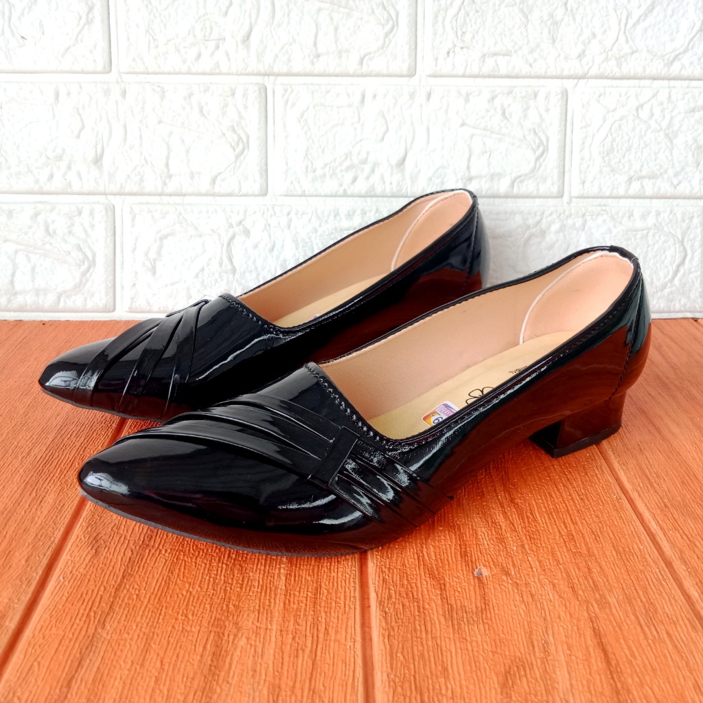 Z_eni_th BLTHK 02 Sepatu Pantofel Wanita Hak 3cm Size 37-41