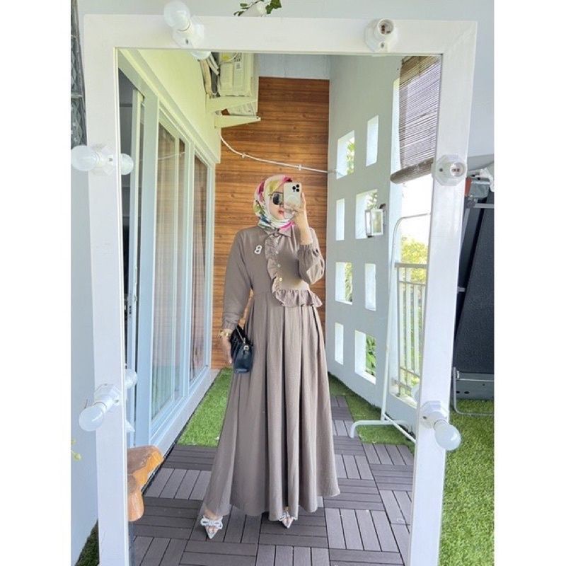 GAMIS CRINKLE REMPEL TERBARU GAMIS ERINA