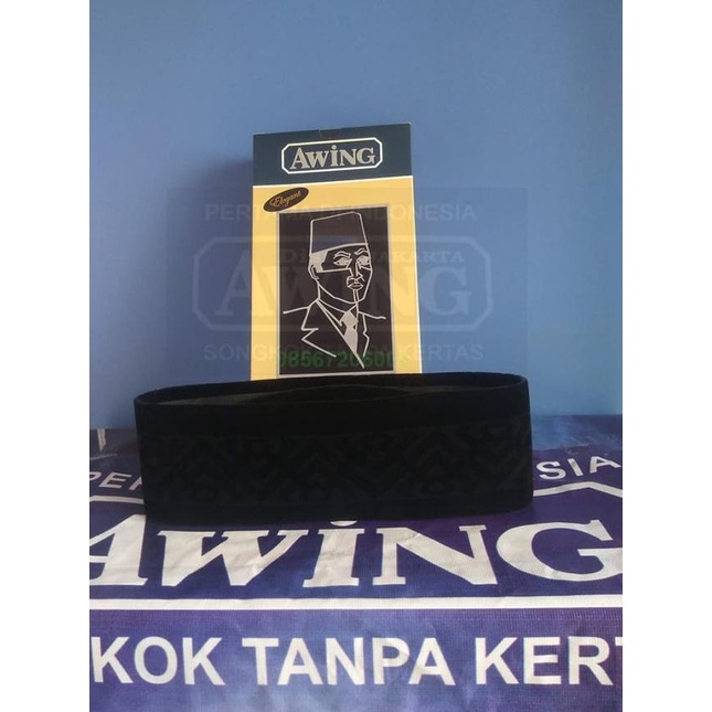 Songkok Kopyah Peci Awing Elegant Laser Pyramid - Uk.6 Tinggi 9