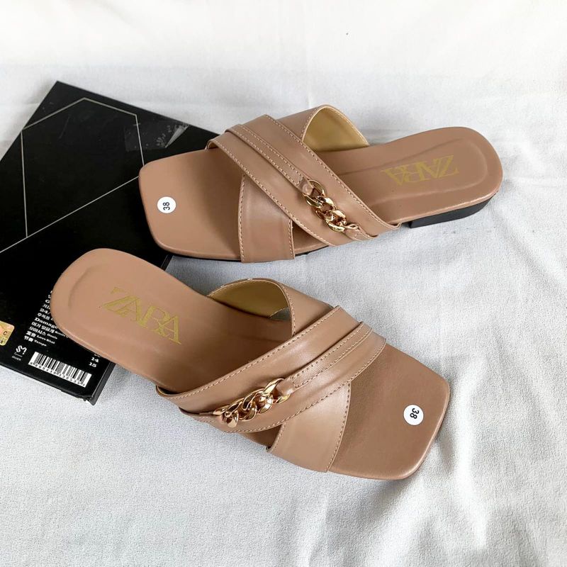 OBRAL//SANDAL ZARA SELOP WANITA//NEW DESAIN
