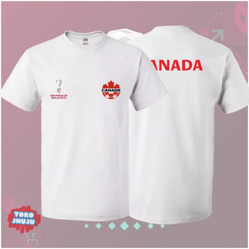 Baju Kaos Piala Dunia World Cup 2022 Tim Canada DEPAN BELAKANG