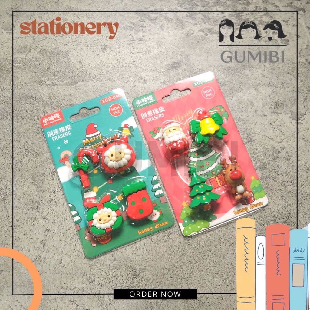 

PENGHAPUS NATAL PENGHAPUS KARET SETIP CHRISTMAS NATAL SANTA CLAUS SOUVENIR TUKAR KADO NATAL