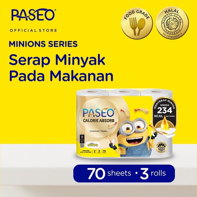 Paseo calorie absorb - tisu dapur penyerap minyak