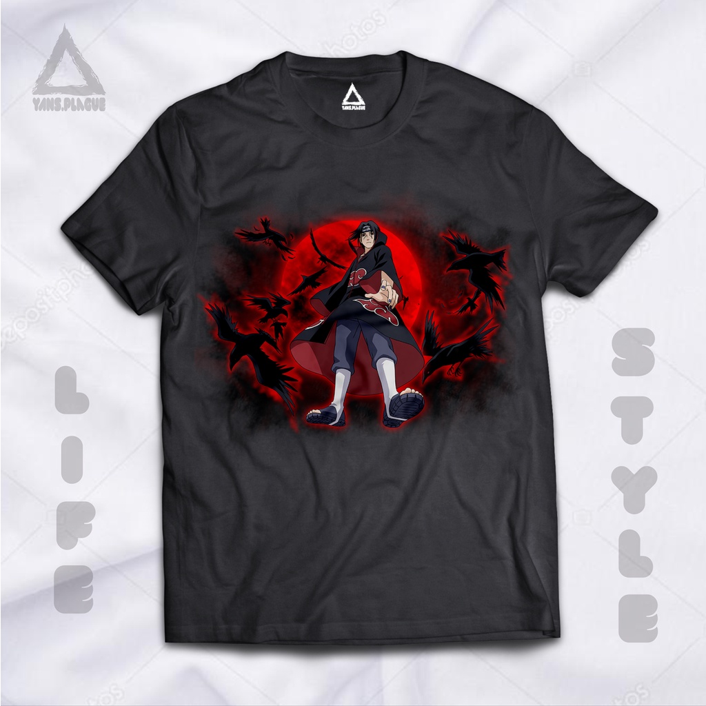 KAOS ANIME NARUTO itachi, kaos distro, tshirt keren, kaos anime, kaos naruto, itachi, kaos unisex