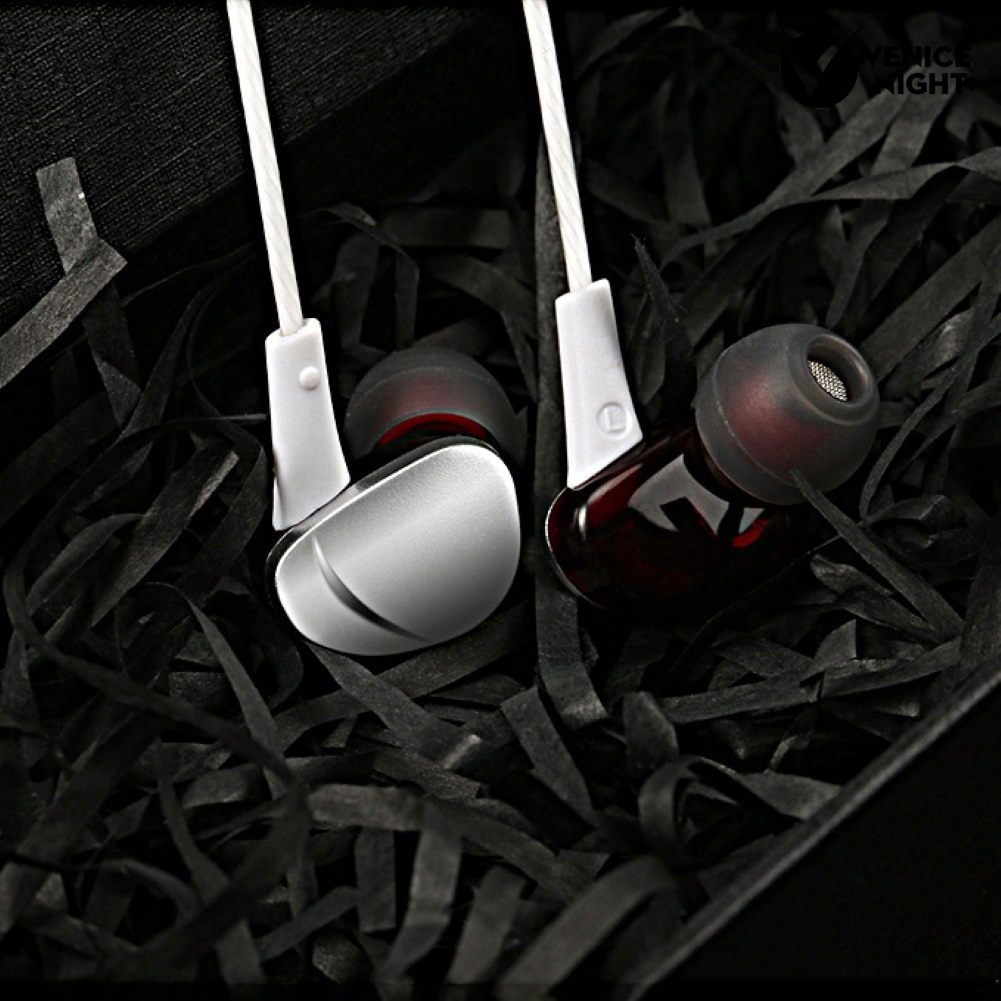 (VNEP) (Berkabel) S10 Universal Quad-core In-Ear 6D Bass HiFi Musik Earphone Olahraga Headset