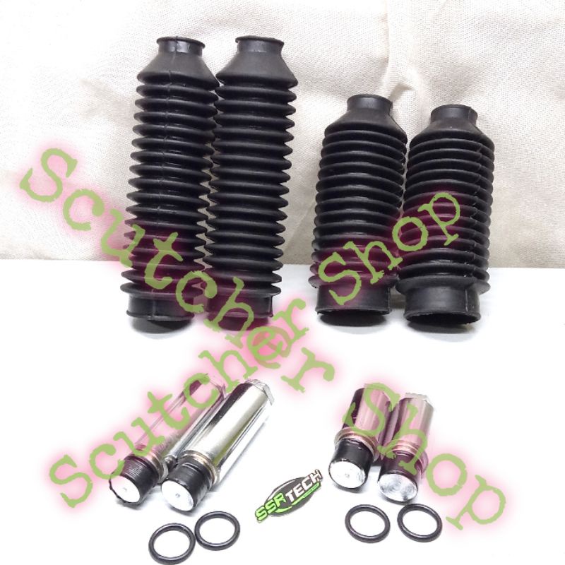 PAKET PENINGGI SHOCK SHOK SOK DEPAN HONDA WIN 100 TINGGI 7 CM 10 CM SET KARET SHOCK