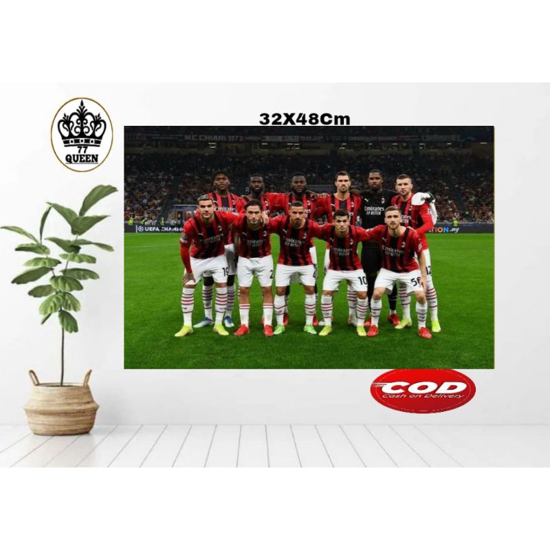 POSTER TEMA AC MILAN/POSTER DINDING AC MILAN/POSTER AC MILAN/WALLDECOR