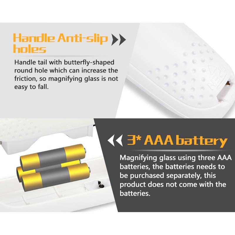 Kaca Pembesar Magnifier Pembesaran 8x dengan Lampu LED Jakemy JM-Z19 CNS