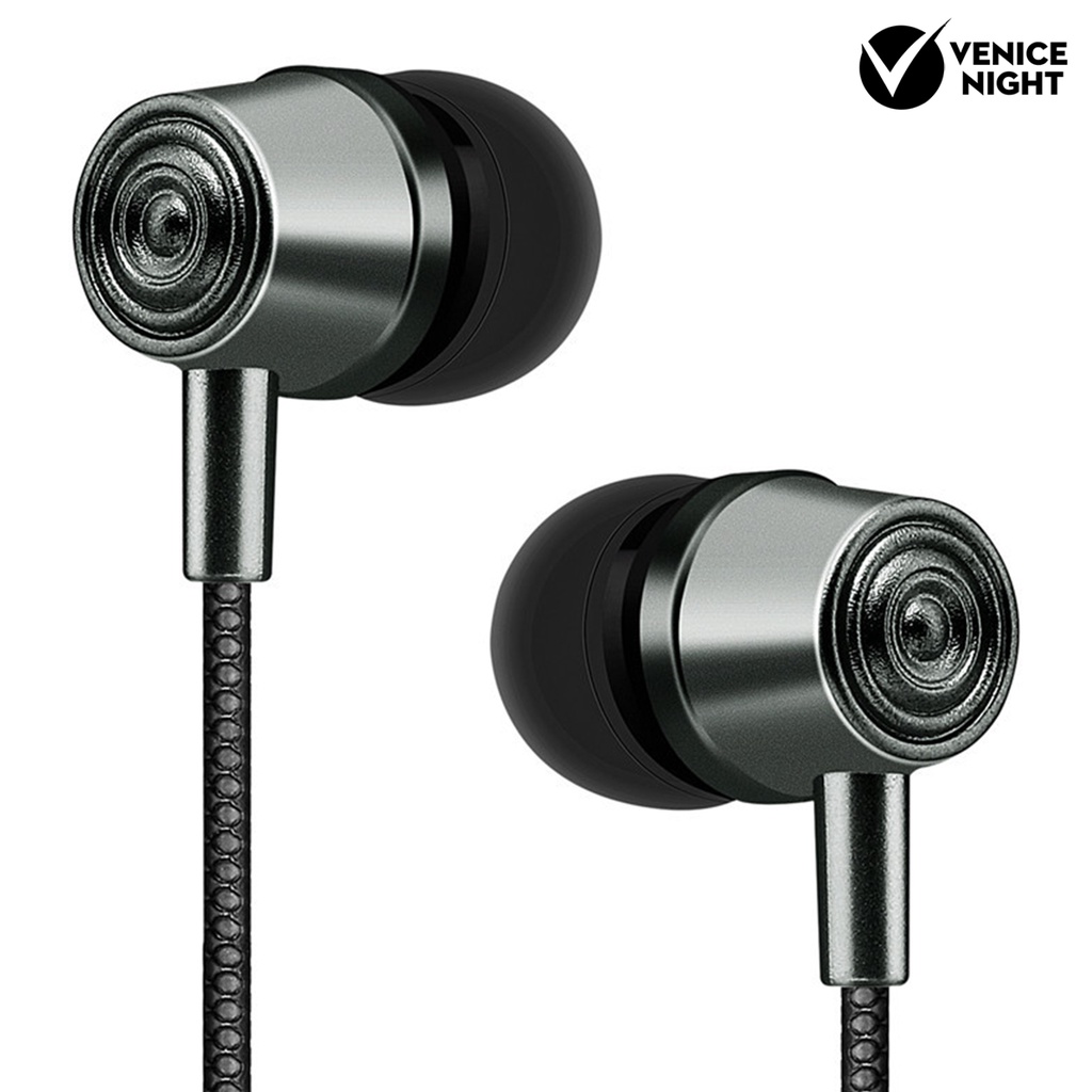 (VNEP) (Berkabel) Headset Musik In-Ear Universal Earphone Ponsel dengan Mikrofon Kontrol Saluran