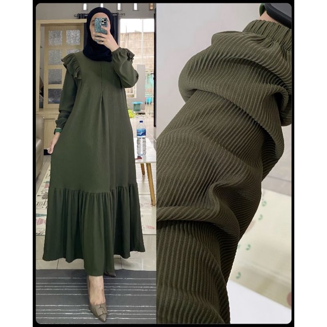 ILMYRA DRESS KAOS RIB KNIT IMPORT/ILMIRA MAXY DRESS BUSUI FRIENDLY/GAMIS KNIT PREMIUM JUMBO/GAMIS MUSLIM WANITA KEKINIAN MIRA MIWA/FAR MOSLEMSTORE