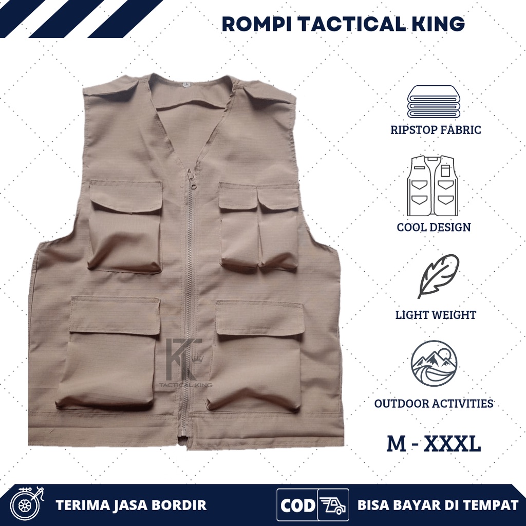 rompi tactical/rompi king/rompi outdoor/rompi lapangan/rompi salancar