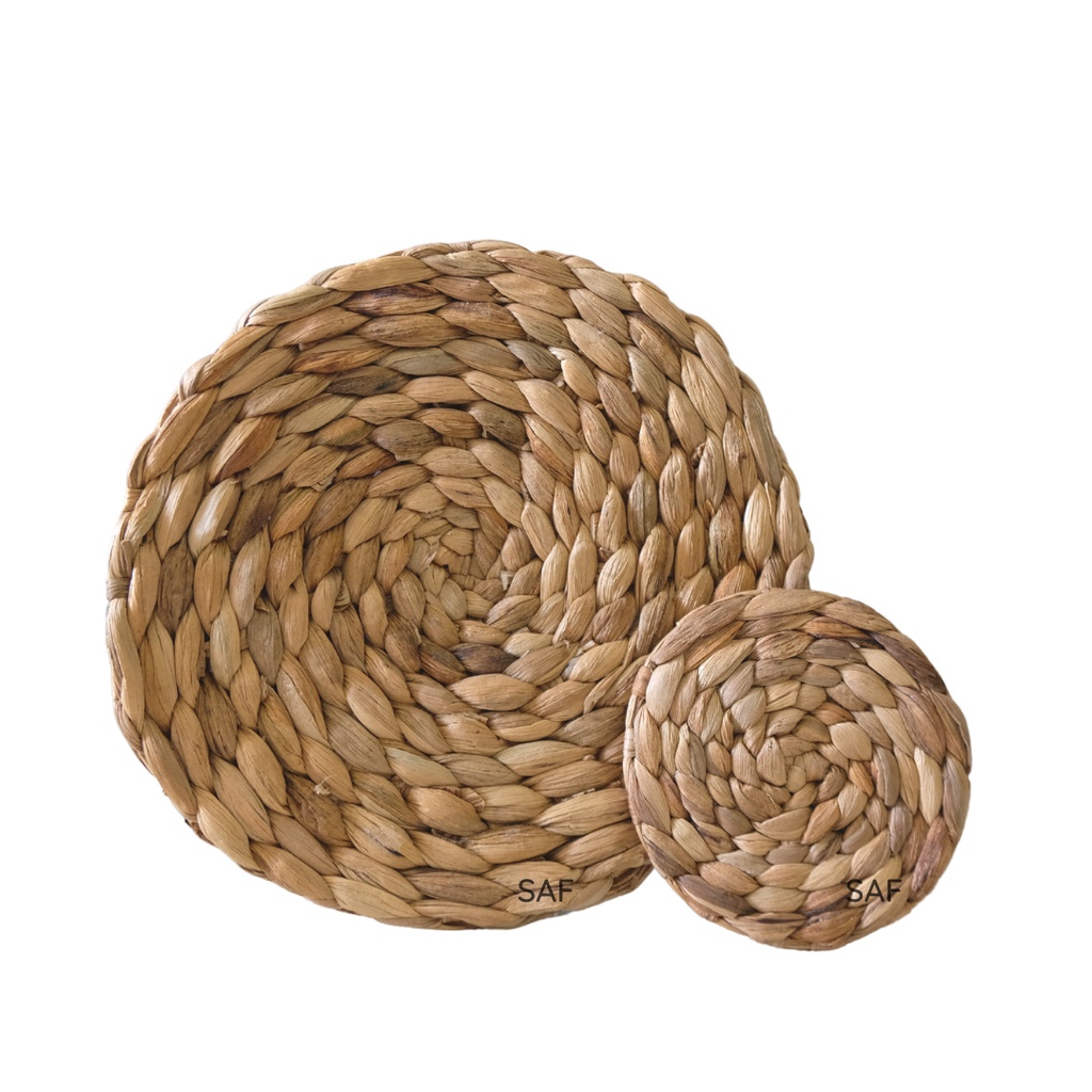 SAF placemat eceng gondok / alas tatakan coaster piring / propsfoto