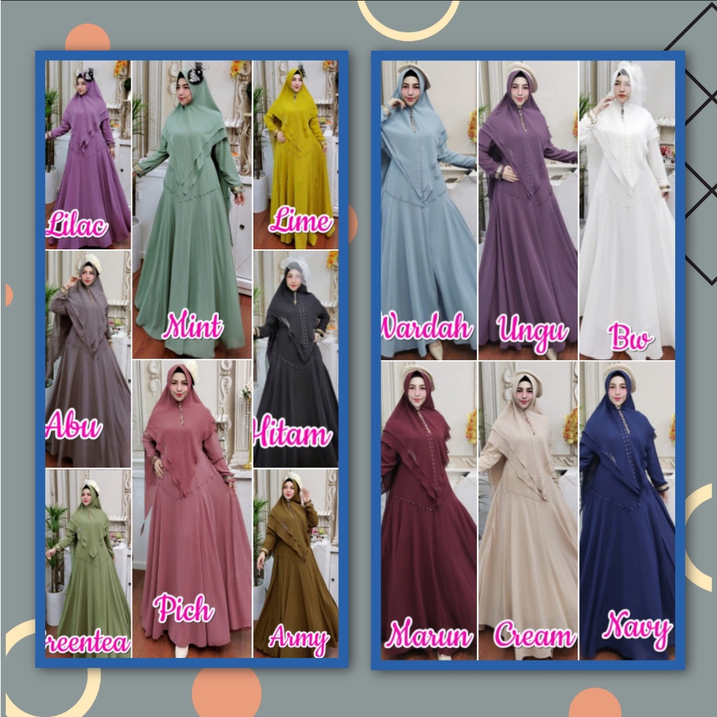 Jual Syahidah syari full nov gamis syari ori by D'Zhira dzhira zhira