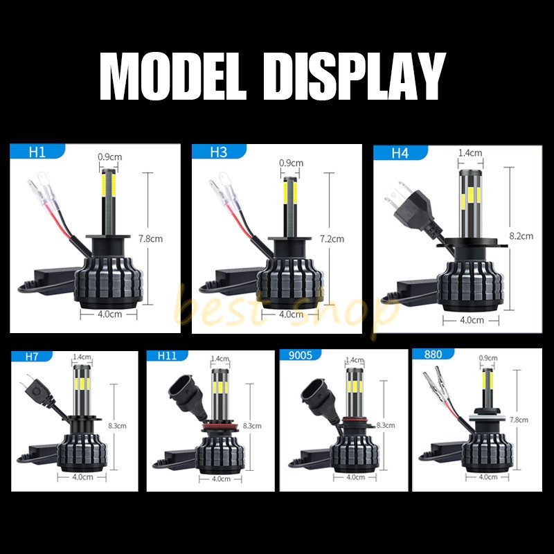 Lampu Depan LED 6 Sisi 9-30V 10000LM 360 Derajat Untuk Mobil