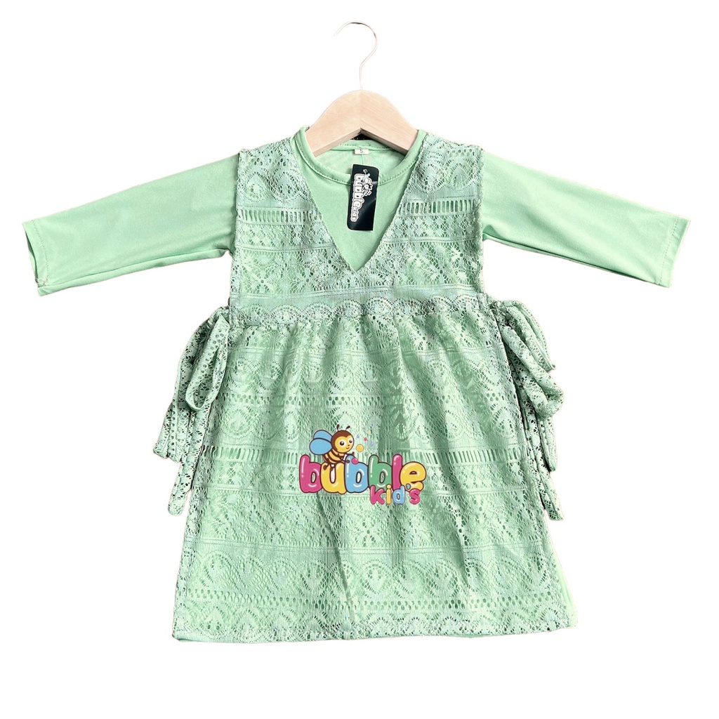 Gamis Bayi Perempuan Newborn 0-2 Tahun Vest BRUKAT Anak Rompi Katun Spandek jersey sage