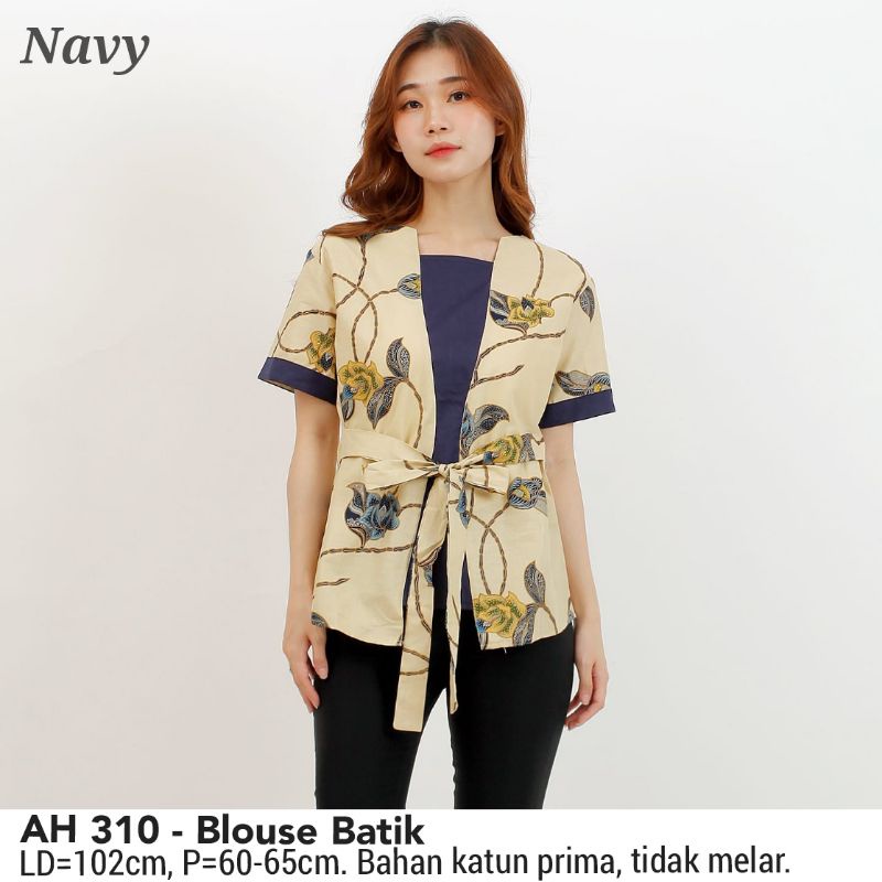 BLOUSE BATIK RIMA ATASAN KERJA KANTOR WANITA MURAH 310 BAJU FASHION CEWEK MODIS