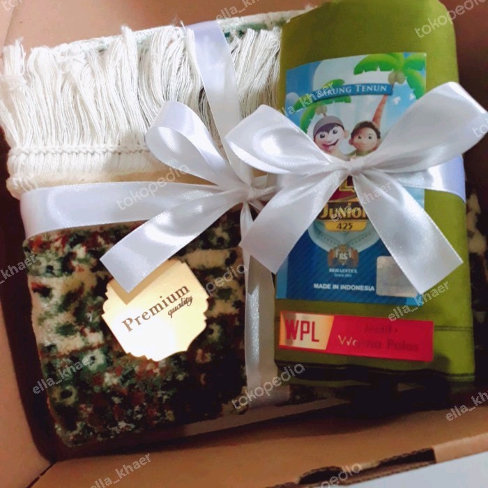 

(COD) hampers sarung anak premium atlas + sajadah premium kado khitan sunat