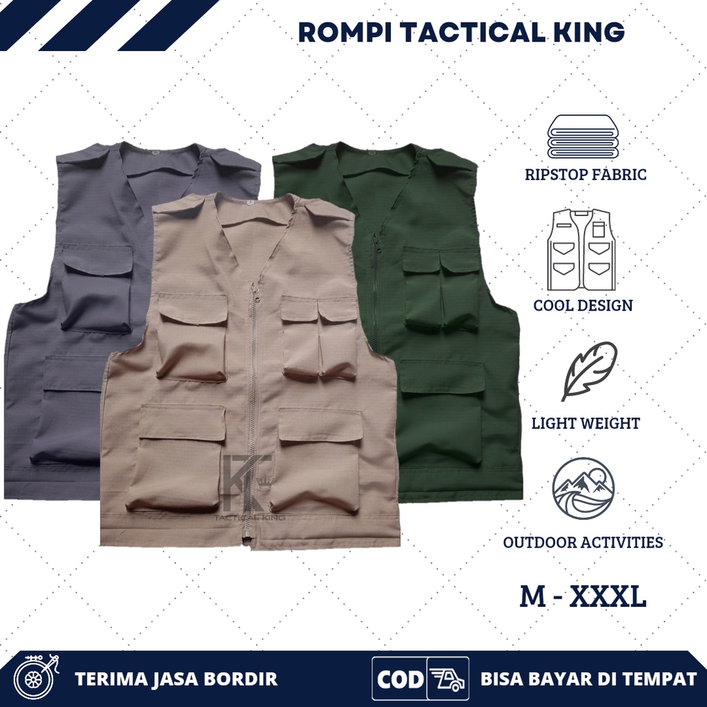 rompi tactical/rompi king/rompi outdoor/rompi lapangan/rompi salancar