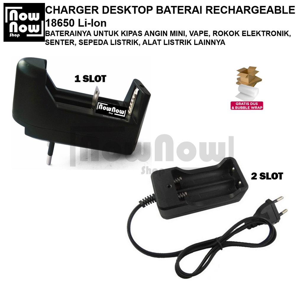 CHARGER DESKTOP CAS ADAPTOR BATERAI HOLDER RECHARGEABLE ISI ULANG AWT 18650 3.7V 3400mAh Li-Ion 1 SLOT 2 SLOT KIPAS ANGIN MINI VAPE SENTER SEPEDA ALAT LISTRIK MAINAN ANAK MIC SMULE REMOTE CAR BATTERY BATRE BATRAI BATERE